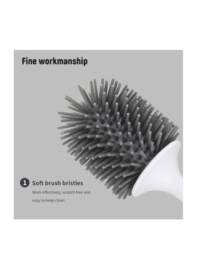 إيكوكو طقم فرشاة المرحاض مزودة بحامل أسود/ أبيض Toilet Brush - 9x9x41, Brush Holder - 9x9x14سم - Image 5
