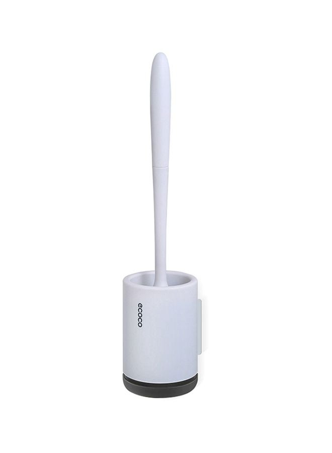 إيكوكو طقم فرشاة المرحاض مزودة بحامل رمادي / أبيض Toilet Brush - 9x9x41, Brush Holder - 9x9x14سم - Image 1