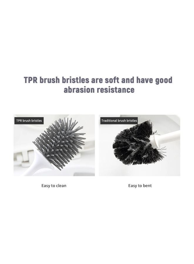 إيكوكو طقم فرشاة المرحاض مزودة بحامل رمادي / أبيض Toilet Brush - 9x9x41, Brush Holder - 9x9x14سم - Image 3