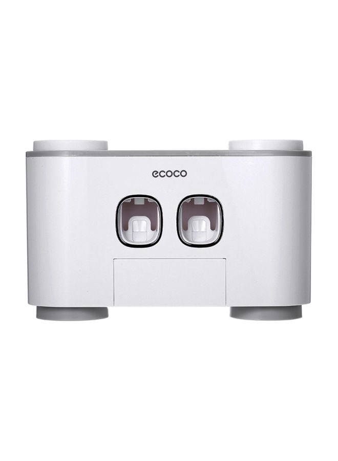 ecoco Multifunctional Toothpaste Dispenser Set White 26x15.5cm - Image 1