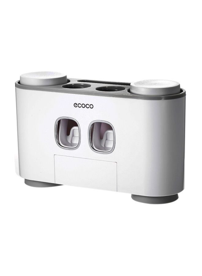 ecoco Multifunctional Toothpaste Dispenser Set White 26x15.5cm - Image 2
