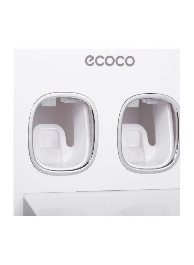 ecoco Multifunctional Toothpaste Dispenser Set White 26x15.5cm - Image 4