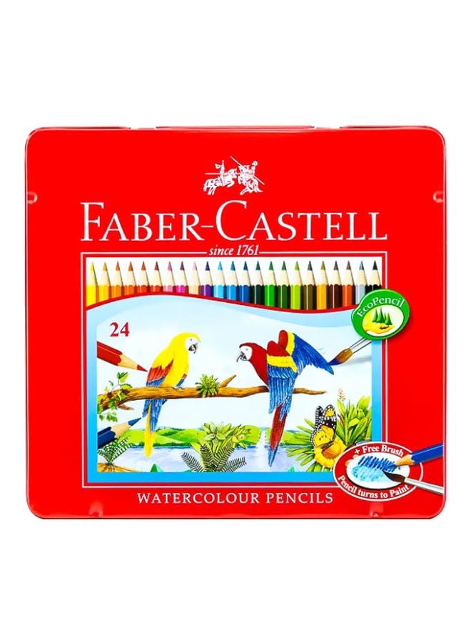FABER-CASTELL - 24-Piece Water Colour Pencil Set Green/Yellow/Blue - Image 1