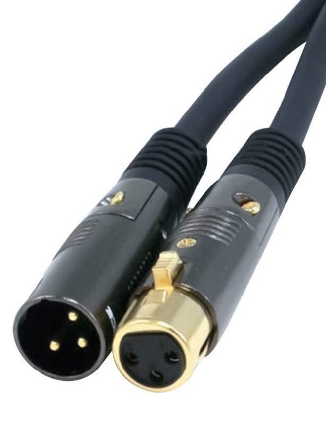 كابل XLR ذكر إلى XLR أنثى من سلسلةِ بريمير أسود