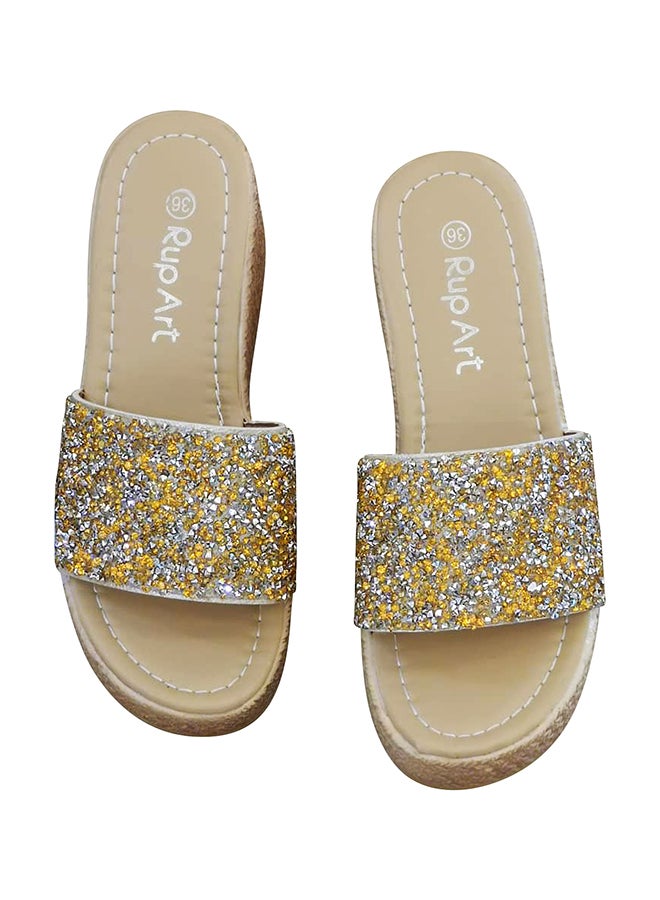 Casual Wedge Sandals Beige - Image 1