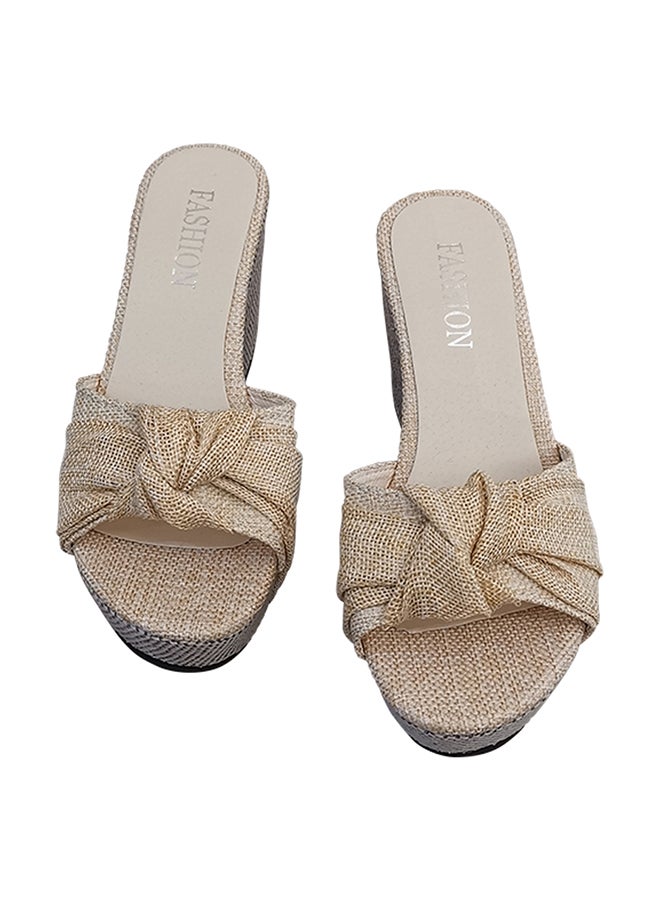 Casual Wedge Sandals Beige - Image 1