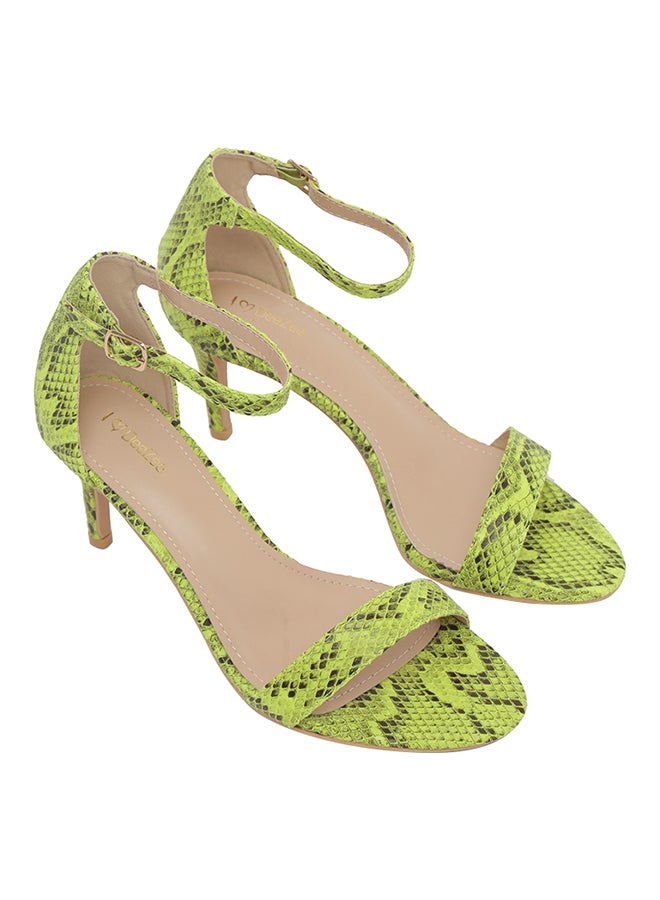 Deezee - Snake Print Sandals Green - Image 1