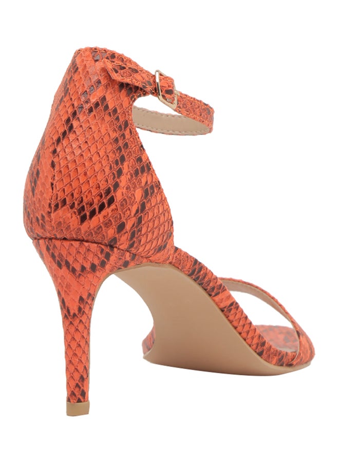 Deezee - Snake Print Sandals Orange - Image 1