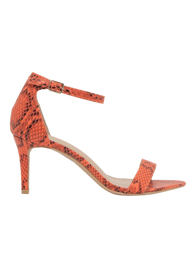 Deezee - Snake Print Sandals Orange - Image 1