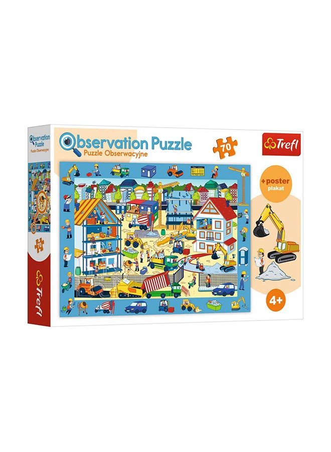 Trefl 70-Piece Visit The Construction Site Puzzle Set - Image 1
