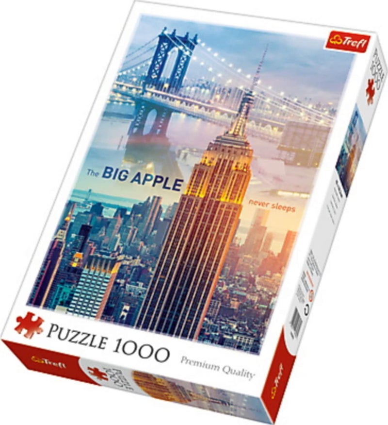 1000-Piece New York At Dawn Jigsaw Puzzle Set 18.9x0.08x26.77inch - v1591531675/N37883775A_2