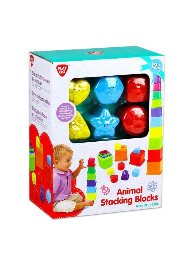 PLAYGO 16-Piece Animal Stacking Block Set  - Image 1