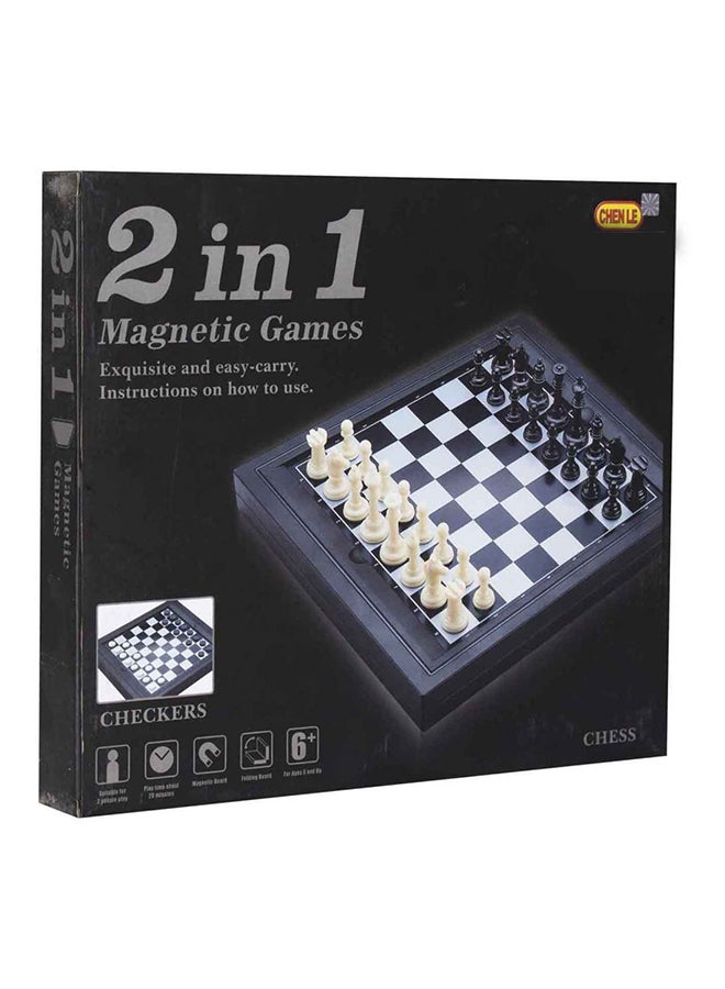 Magnetic Chess And Checkers 2 In 1 Games - Image 1