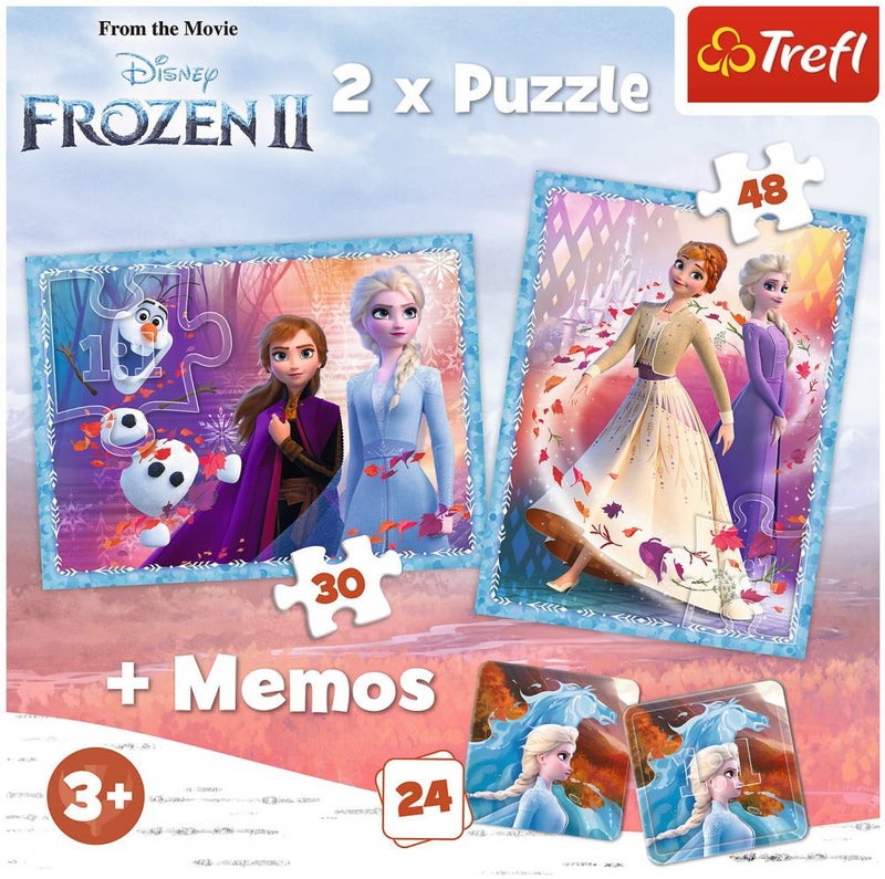 Trefl 102-Piece 2-In-1 Frozen Mysterious Land Puzzles With Memos 90814 - Image 3