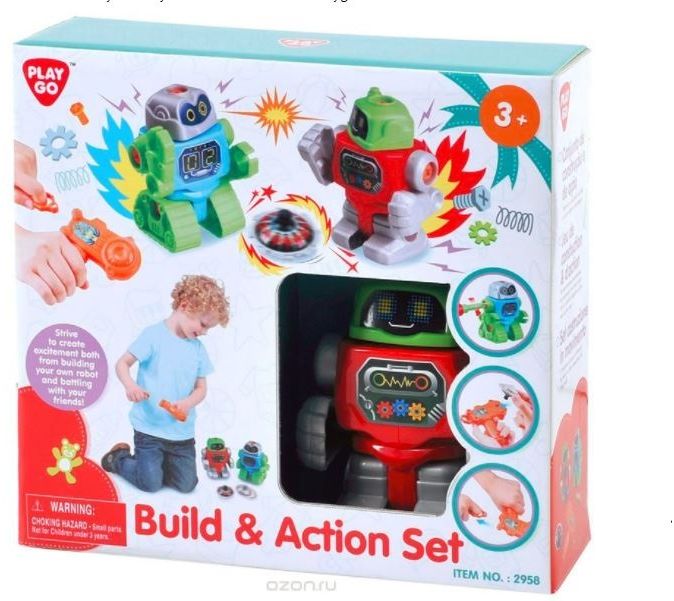 PLAYGO - Mounting Robots And Car Set 2956 24 x 22 x 8cm - Image 1