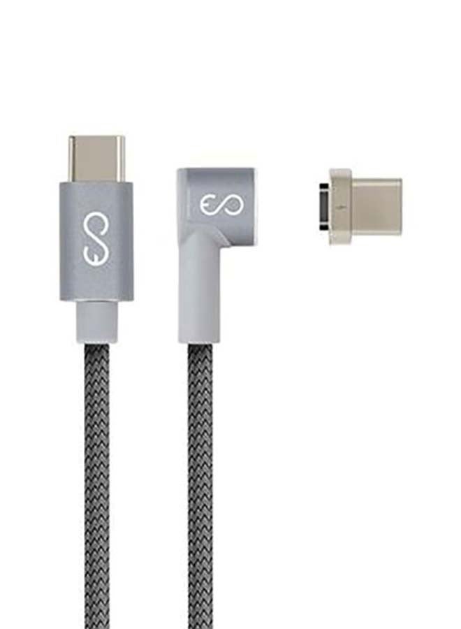 كابل طاقة مغناطيسي بمنفذ USB-C رمادي - v1591532554/N38513862A_2