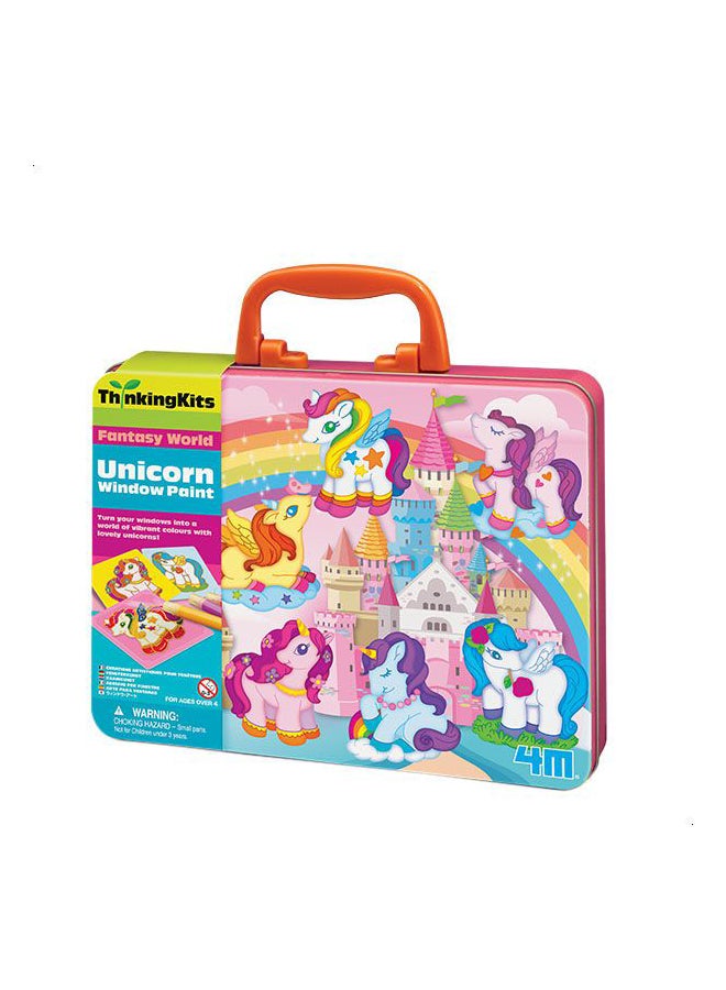 4M طقم طلاء للنوافذ بتصميم يونيكورن متعدد الألوان - Image 1