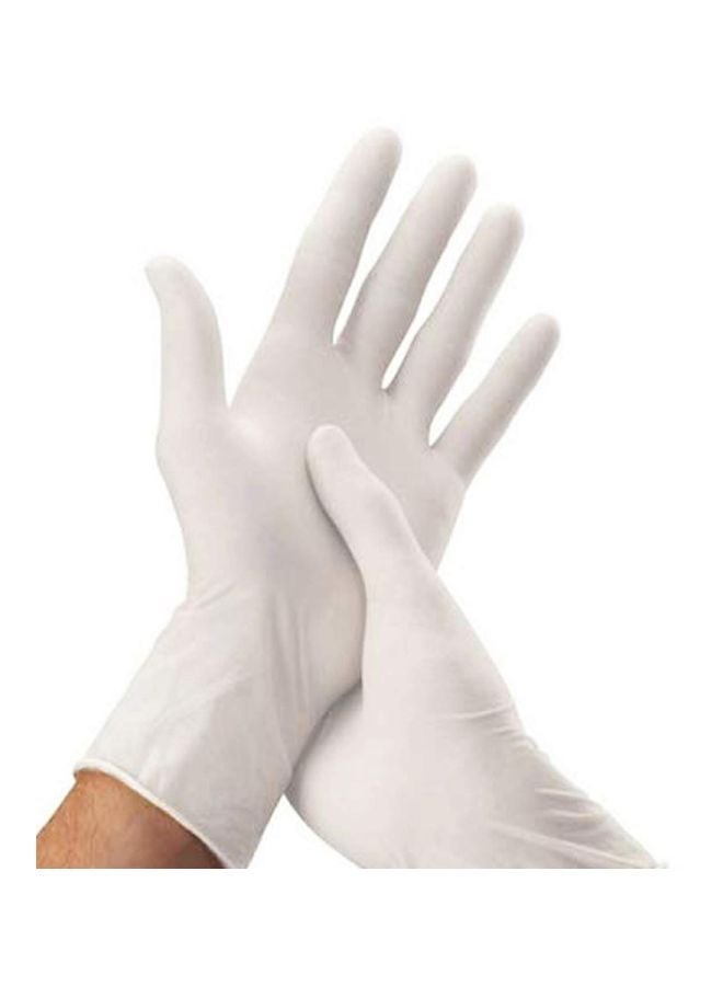 Falcon 100-Piece Pre-Powered Latex Disposable Gloves White Large  - Image 2