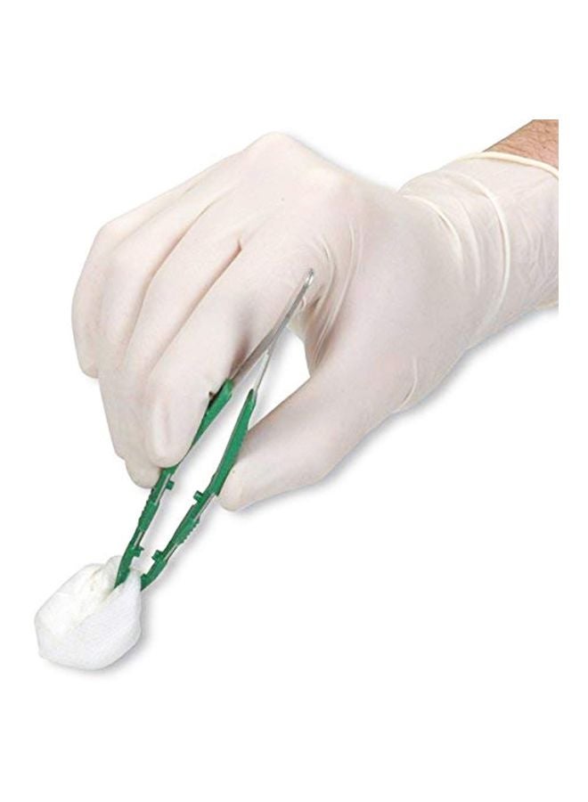 Falcon 100-Piece Pre-Powered Latex Disposable Gloves White Large  - Image 3