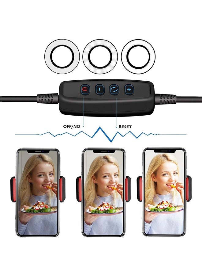 Generic - Controllable Selfie Ring Light With Clamp White - Image 1