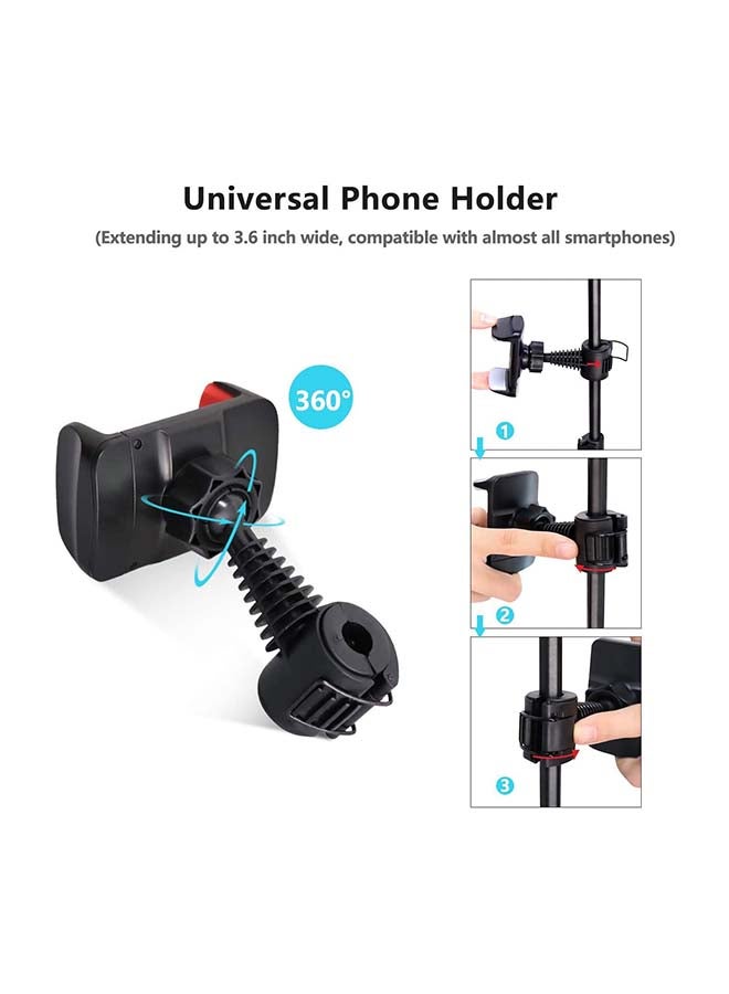 10 inch Selfie Ring Light With Tripod Stand And 360° Phone Holder White  - Image 3