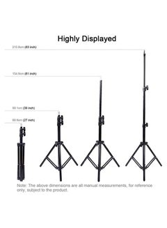 ماركة غير محددة حلقة إضاءة LED بحامل للهاتف المحمول طول 12 بوصة أبيض  - Image 3