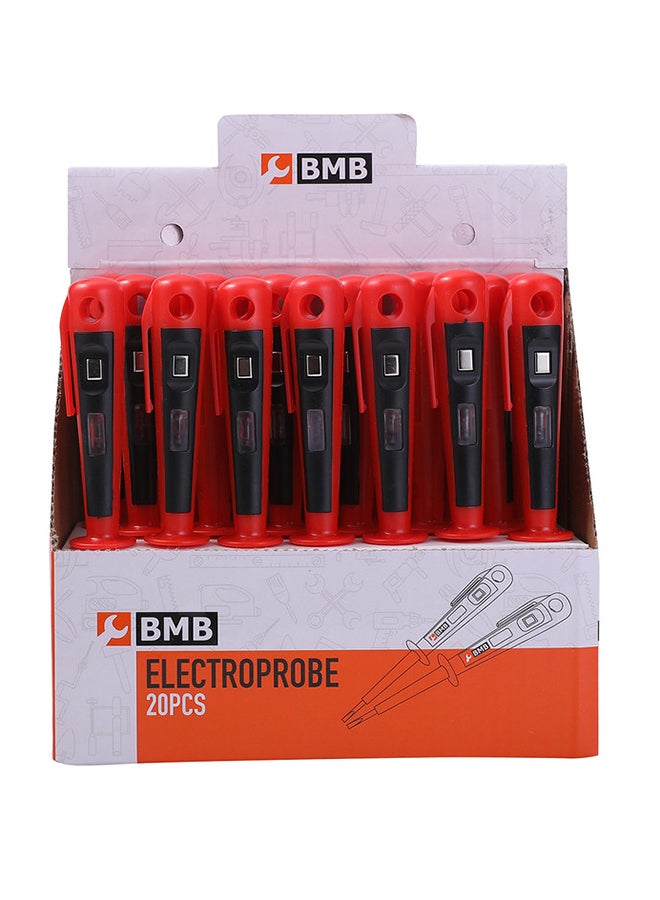 BMB tools 20-Piece Electric Voltage Tester Pen With Slotted Screwdriver Red - Image 5
