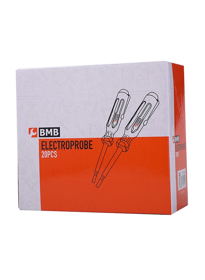بي إم بي تولز مفكات اختبار الجهد الكهربائي وبراغي مشقوقة - 20 قطعة فضي / شفاف - Image 5