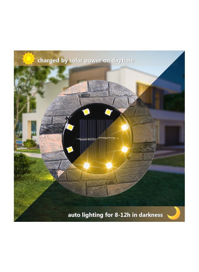 تومشاين مجموعة إضاءة LED للحديقة تعمل بالطاقة الشمسية وتغرس بالأرض - 4 قطع أبيض دافئ 13.2x12.2x12.2Ø³Ù†ØªÙŠÙ…ØªØ±  - Image 4