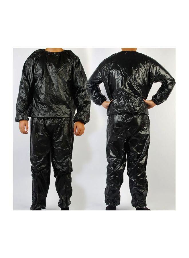 طقم بدلة ساونا مصنوع من مادة PVC، مكون من قطعتين Free Size - Image 2