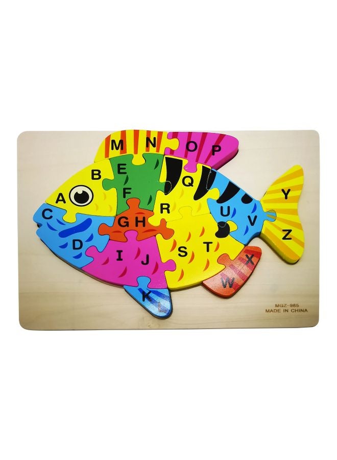 Educational Fish Wooden Jigsaw Puzzle MGZ-985 30x22.5cm - Image 1