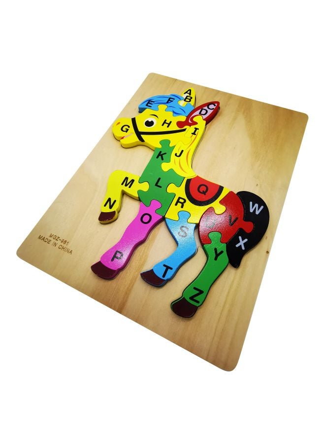26 Alphabet Letter Wooden Animal Puzzle 30x22.5cm - Image 2