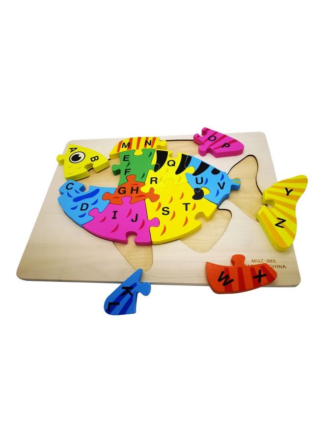 Educational Fish Wooden Jigsaw Puzzle MGZ-985 30x22.5cm - Image 2