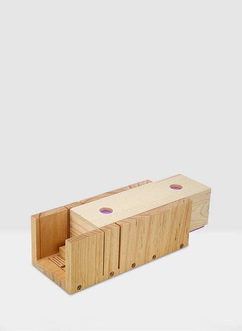قالب خشبي لتقطيع الصابون بشكل مخروطي بني 30x14x14سم