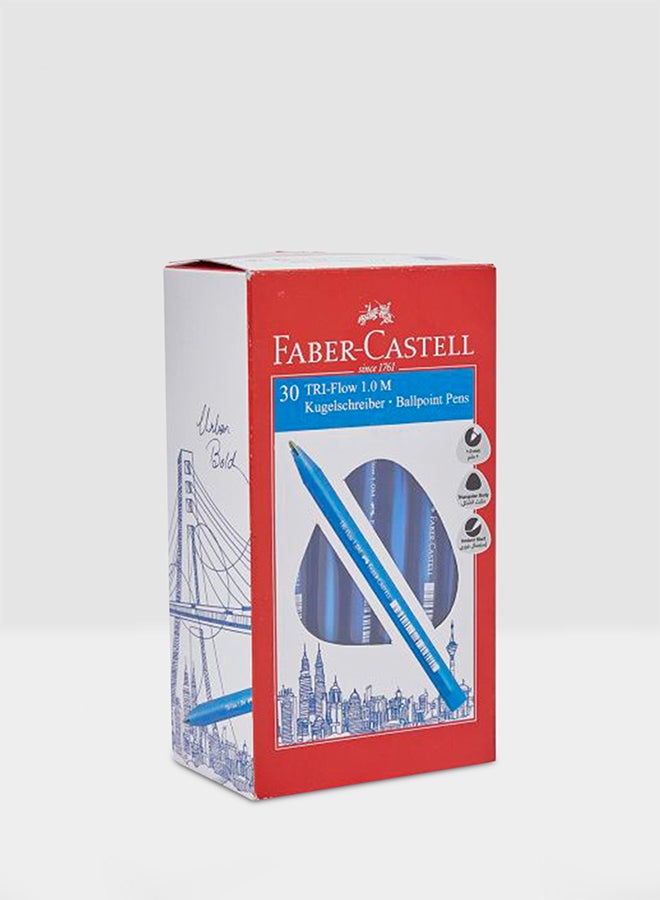 FABER-CASTELL - 30-Piece Ballpoint Pen Set Blue - Image 1