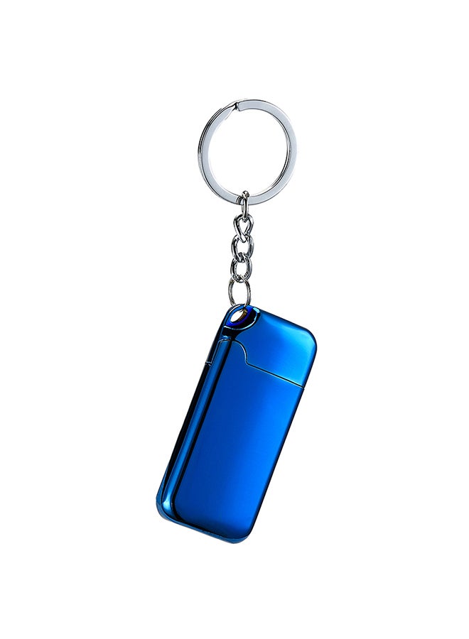 USB Rechargeable Electronic Lighter Blue/Silver