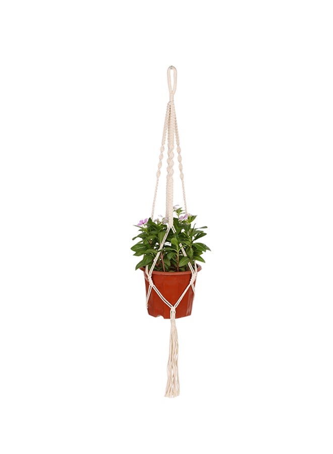 Generic Flower Pot Plant Hanger Rope Beige 39inch  - Image 1