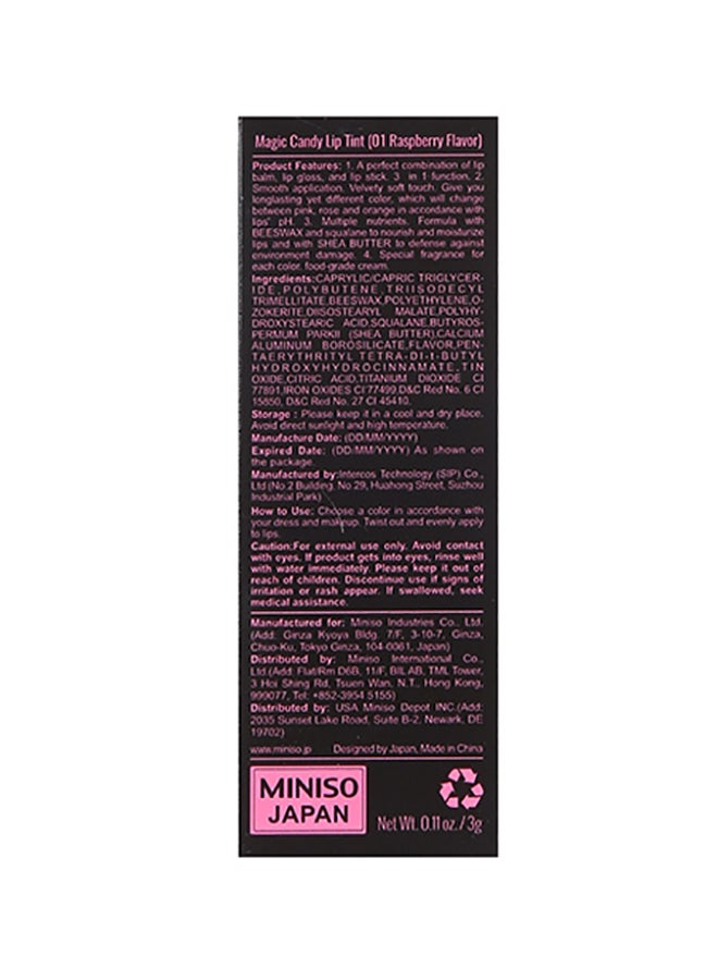 Miniso - Mini Poni Magic Candy Lip Tint 01 Raspberry Flavor - Image 1