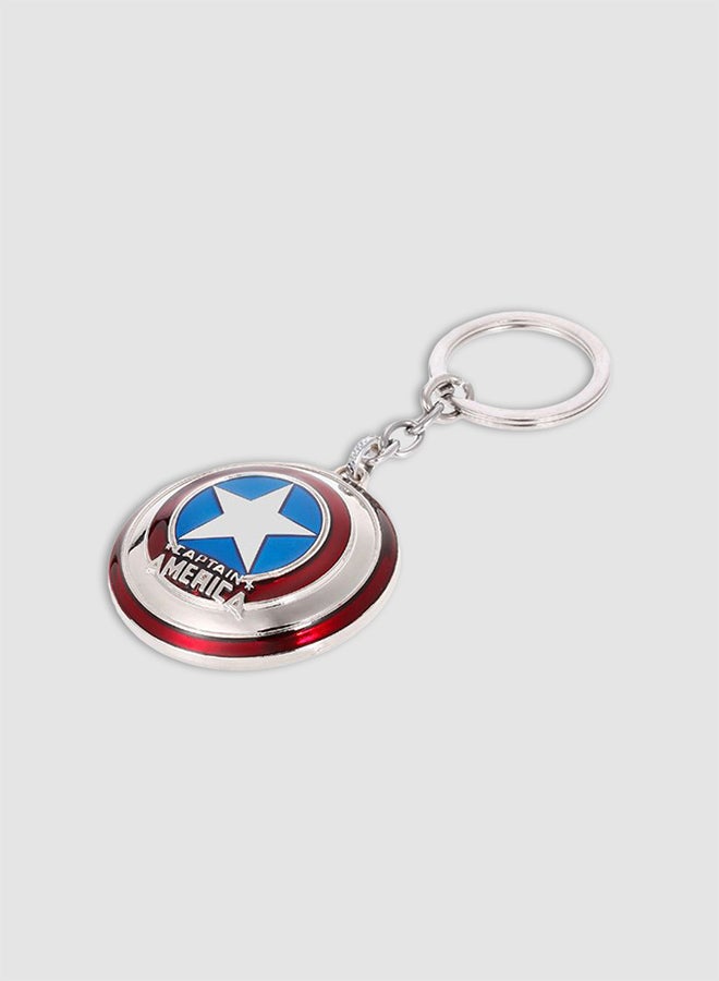 Generic Captain America's Shield Keychain Multicolour 