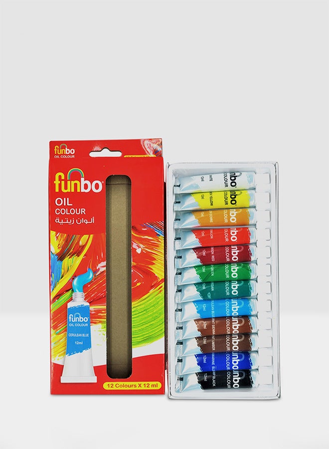Funbo Oil Colour Set 12x12ml Multicolour  - Image 1