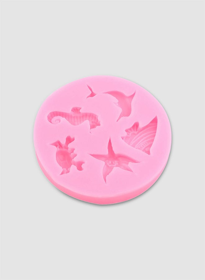 Silicone Cake Mould Pink 5.5x5.5x1cm - Image 1