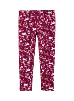 Girls Horse Floral Leggings Multicolour - v1591617808/N38032532V_1