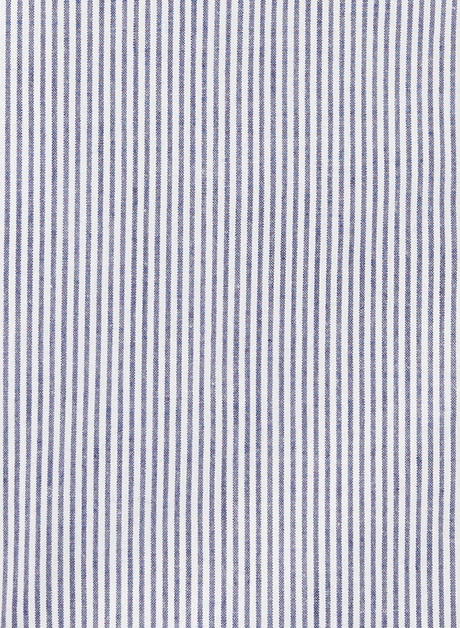 carter's Kids Striped Buttoned Collared Neck Shirt Blue - Image 2