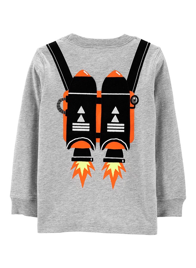 carter's Casual Printed Pullover Grey  - Image 2