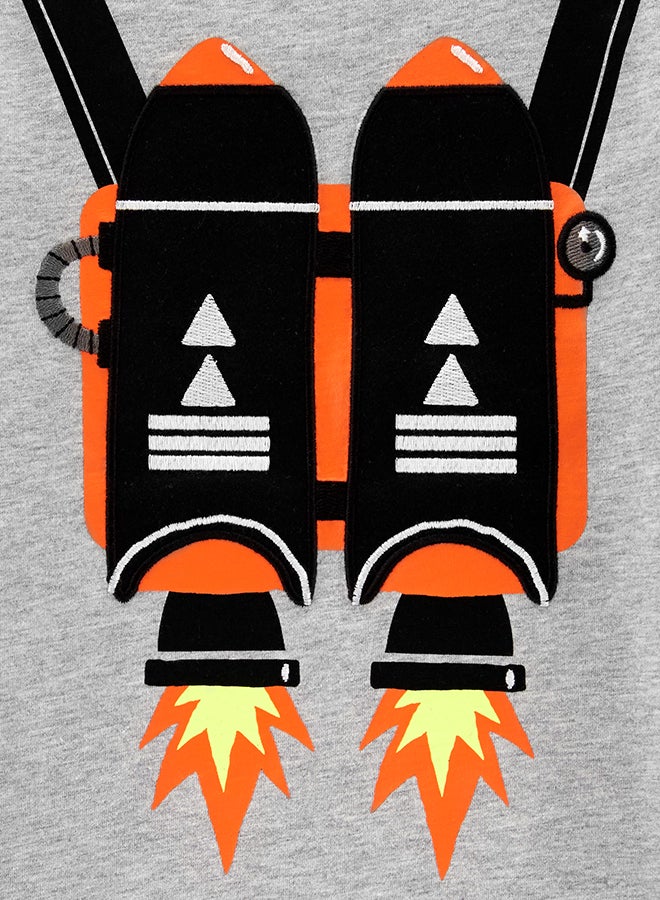 carter's Casual Printed Pullover Grey  - Image 4
