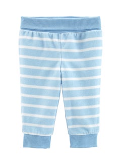 carter's Striped Print Fleece Cuffed Joggers Blue/White 