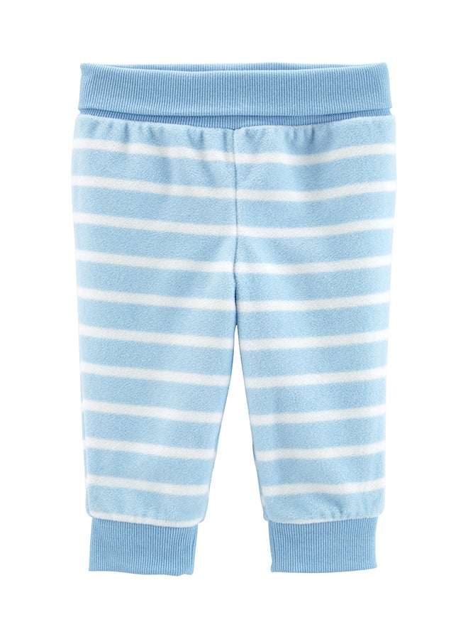 carter's Striped Print Fleece Cuffed Joggers Blue/White