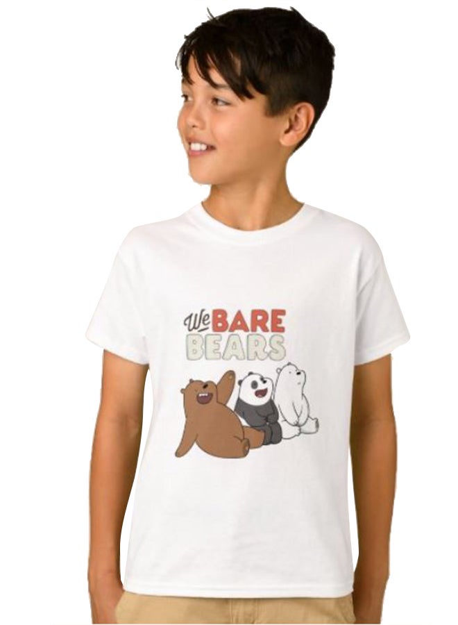 1st Piece Boys We Bare Bears Graphic T-Shirt White  - Image 1