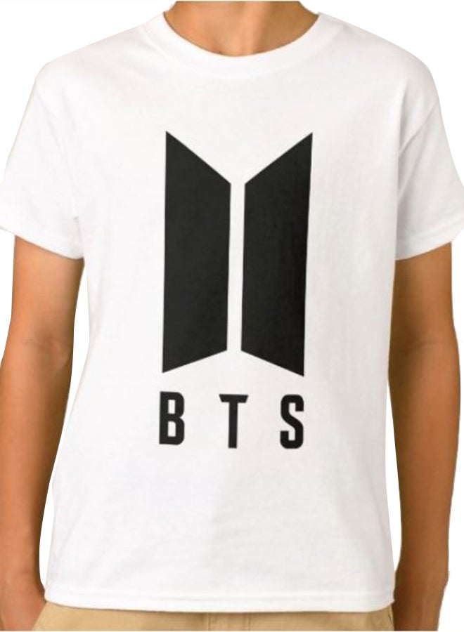 1st Piece Boys BTS Logo Graphic T-Shirt White  - Image 3