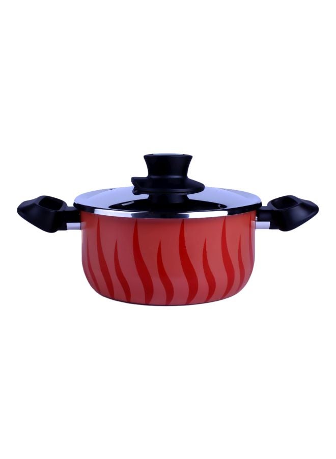 Tefal Tempo Flame Casserole With Lid Red/Black 26cm 